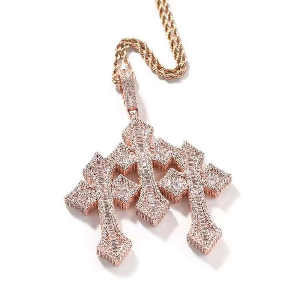 Diamond hair new Dulisa 925 silver inlaid moissanite pendant hip-hop accessory can be worn with 10mm necklace