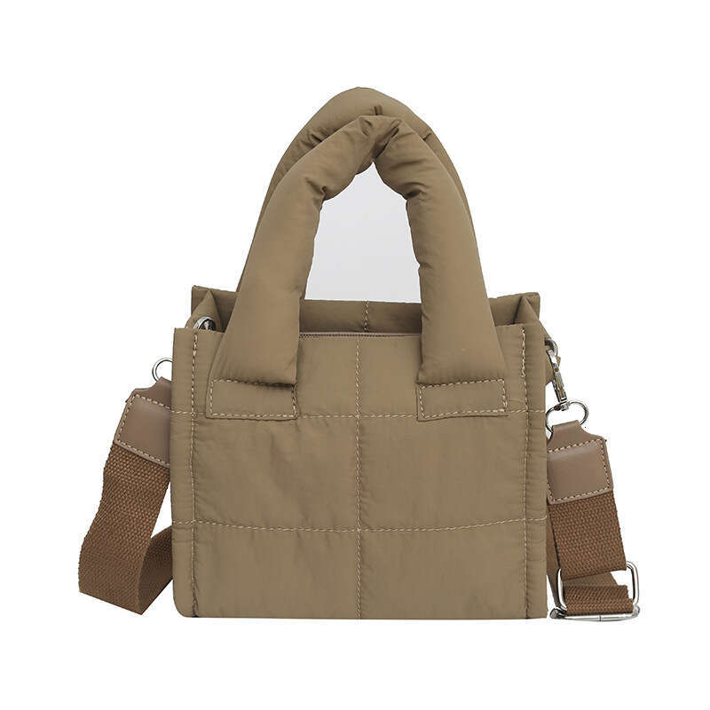 New Tote Women, Lightweight Down Cotton Handbag, Korean Edition Mini Single Cross Shoulder Small Square Bag For Women