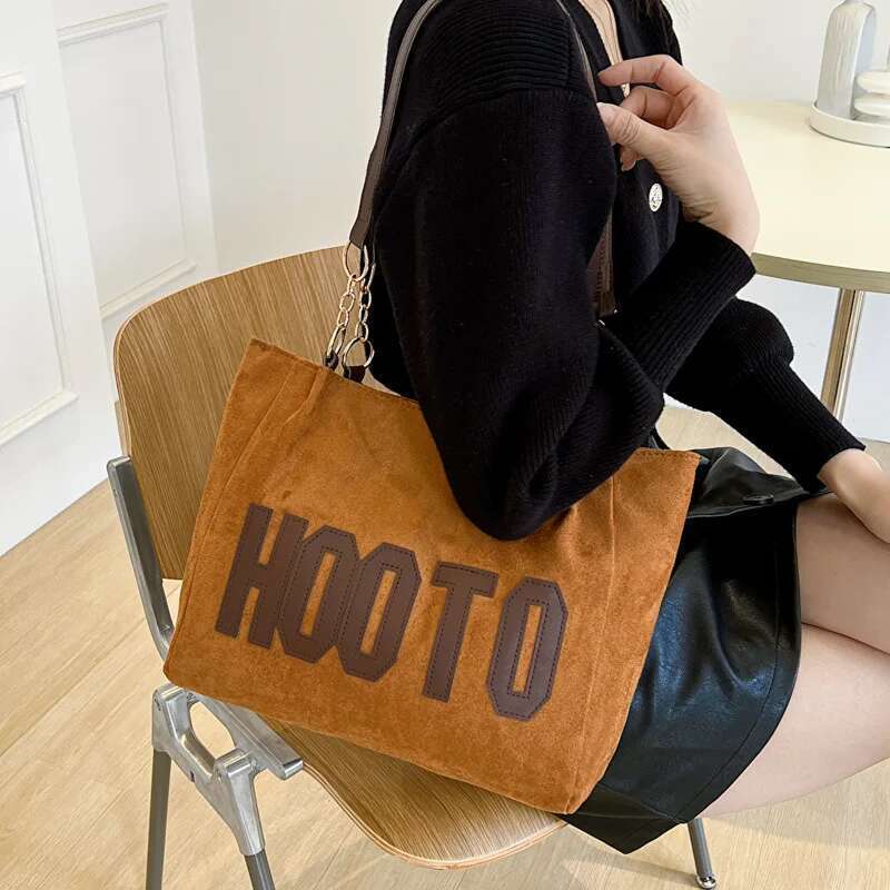 Women's Canvas Shoulder Bags Eco Reusable Solid Colour Shopper Fashion Large Capacity Handbags Casual Simple Bag for Students