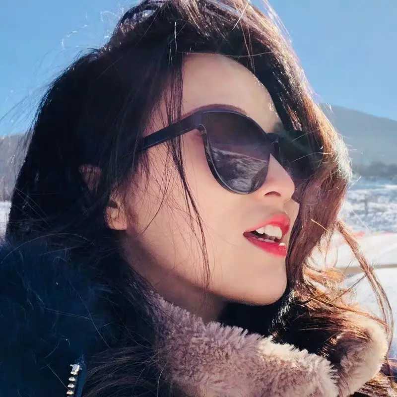 OIMG Cat Eye Sunglasses Woman Vintage Brand Black Glasses Fashion Style Eyewear personality Sunglasses gafas de sol UV400XJ250306