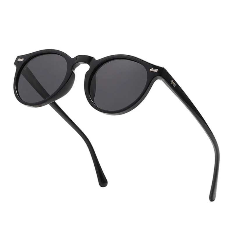 Retro round sunglasses mens fashion small polarized sunglasses mens literature retro sunshade glasses driving glassesXJ250306