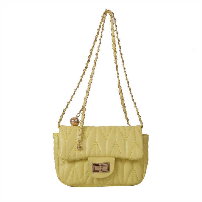 Versatile Instagram Crossbody Bag for Women 2024 New Trendy Summer Fashion Diamond Grid Chain Bag Embroidered Thread Single Shoulder Small Square Bag 