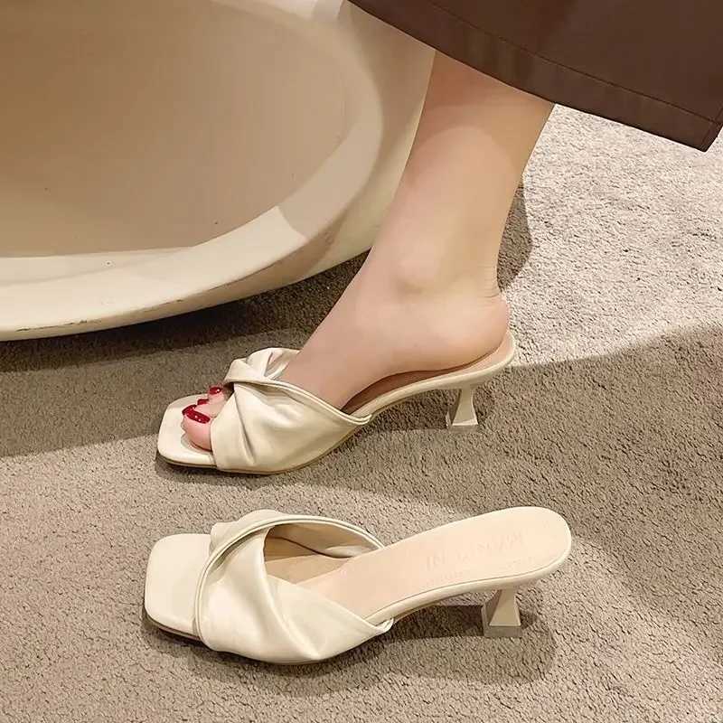 2024 Wen New Luxury Sandals Shoes Summer Mid H Chunky Casual Designer Dress Pumps Slingback Monthly Shoes Ladies Y250306