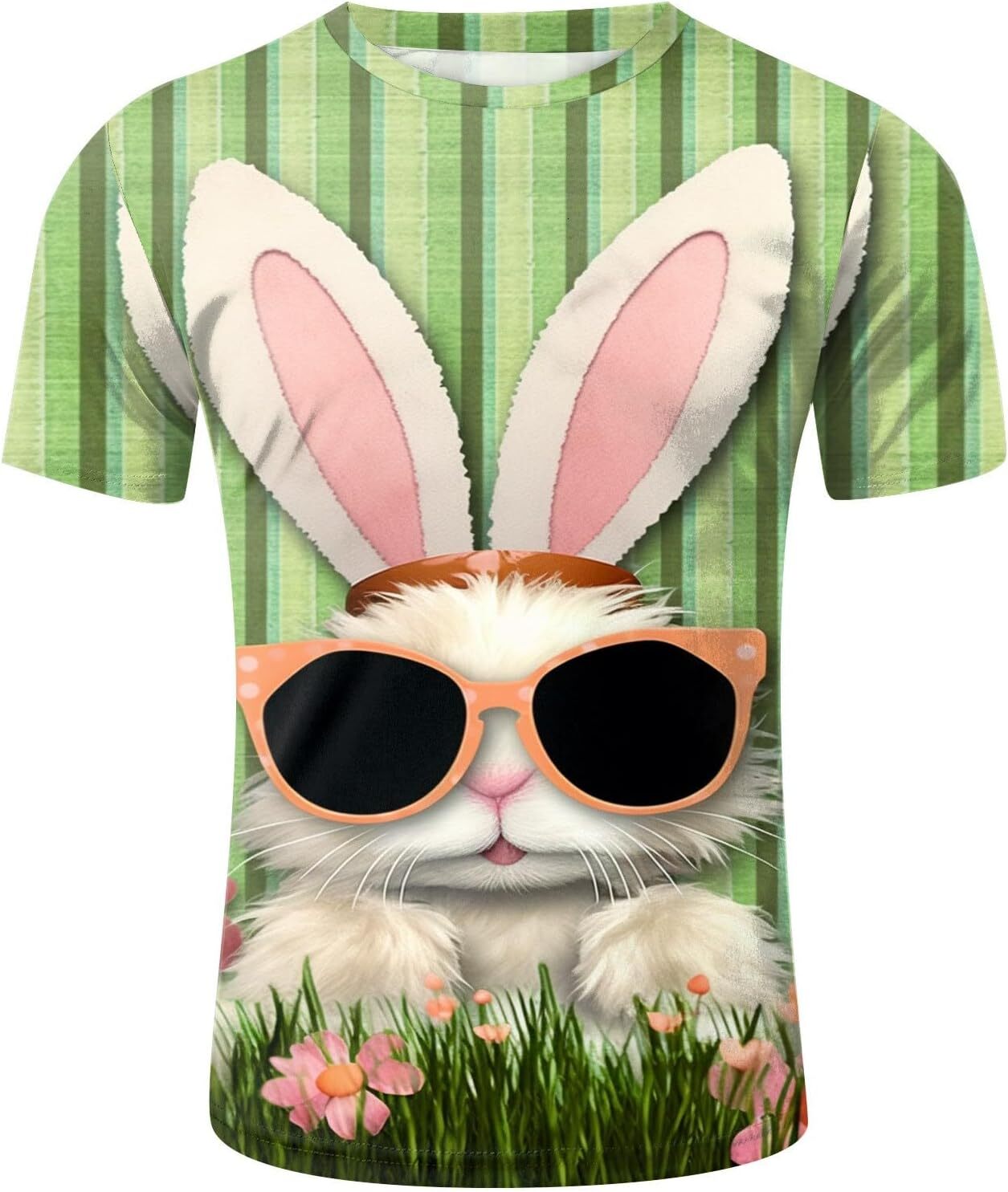 Mens T shirt Easter T Shirts for Men Fashion Mens Digital 3D Printed T Shirt Short Sleeved Shirt Top Lapel Fitted Shirts Men Trendy tee Casual tops su