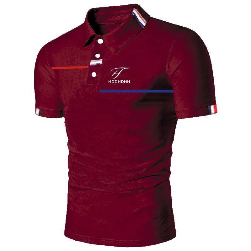 Mens short sleeved polo shirt collar fashionable and casual X250306