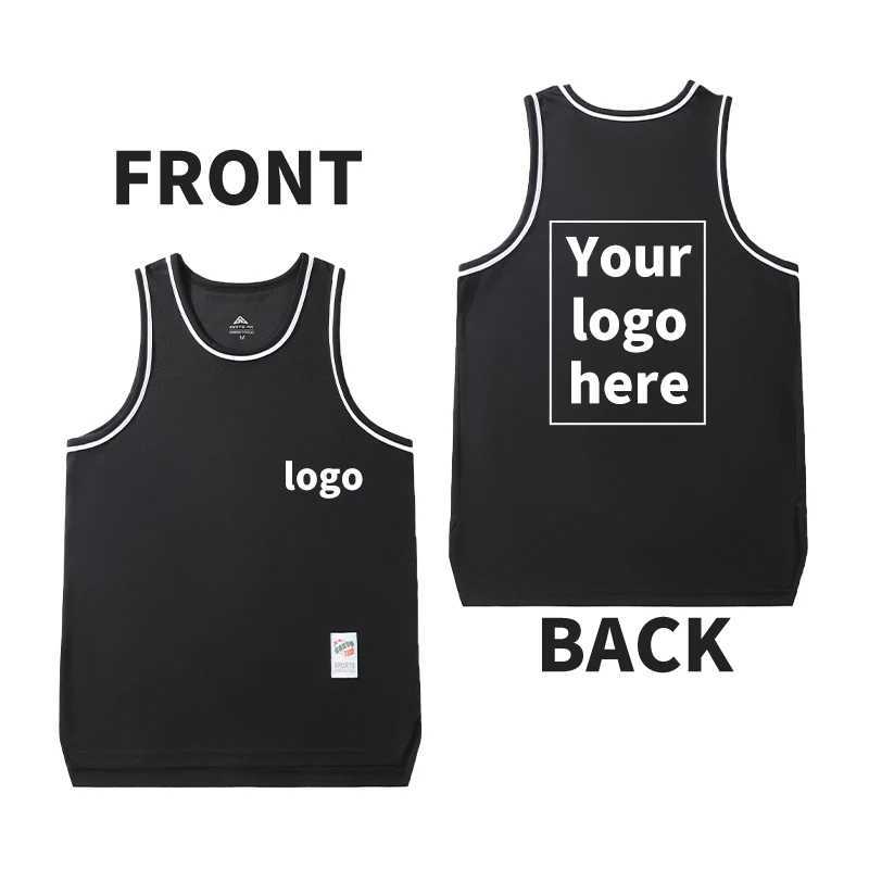 Mens Basketball Vest Clothing Oversized Sleeveless T-Shirt Sports Fitness Round Neck Tank Top Muscle Training Running Vest T010T250318