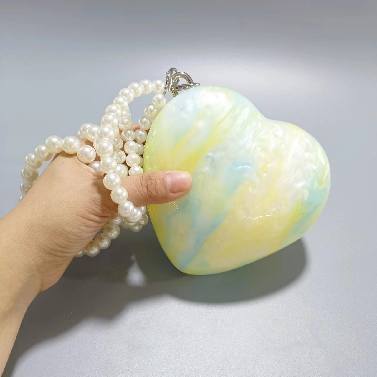 Women's New Fashion Love Bag Single Shoulder Diagonal Cross Vintage lucite evening bag