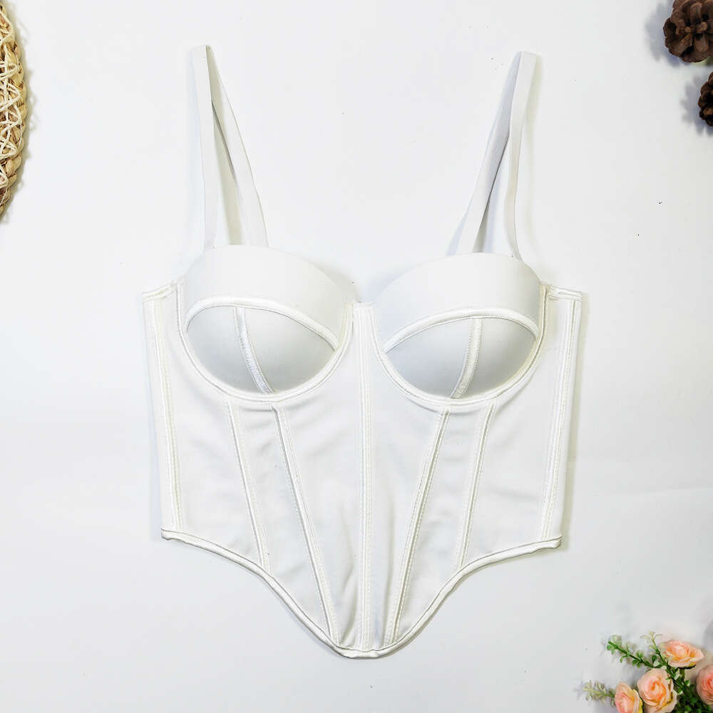 Europe America Spring/Summer Street Explosive Irregular Fishbone Corset, Inner Outer Straps, Women's Waist Strap, Beautiful Back Topless, 2025 Ne