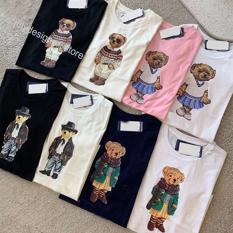 Womens Designer Bear T Shirt Cotton Luxury Tshirts Womens Polos Short Sleeve Designer Women Clothing Street Wear Casual Fashion Tops Tee Shirts XS-3XL
