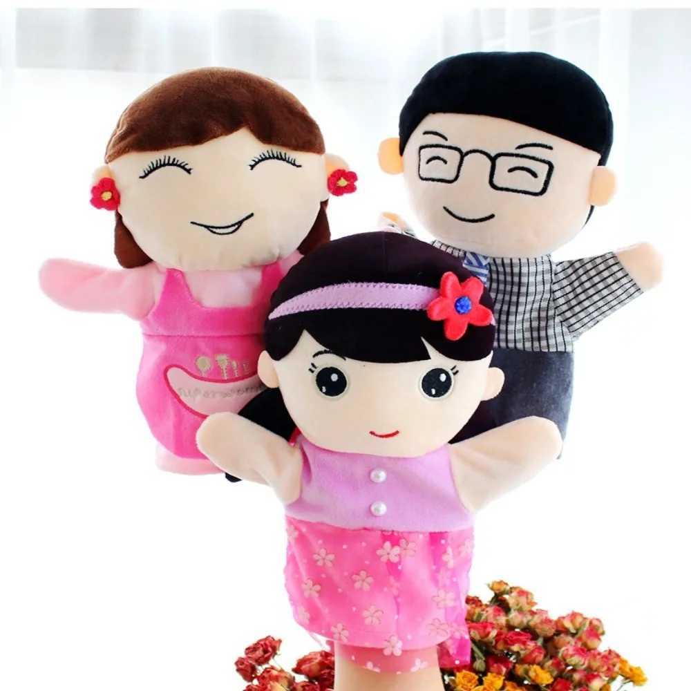 Free shipping Educational Bed Learning Finger Puppets Family Members Storytelling Story Hand Puppet