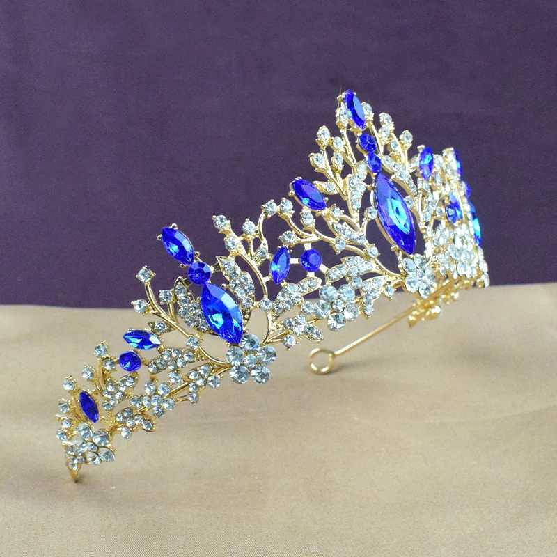 Luxury Baroque Vintage Crystal Crowns for Wen Wedding Bridal Hair Accessories Rhinestone Tiaras Jewelry Diadems Gift X250306