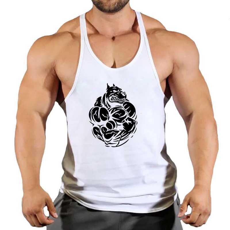 Fitness Man Gym Clothing Bodybuilding Shirt Men Mens Vest Sleeveless Sweatshirt Stringer T-shirts Suspenders Man Top SingletT250318