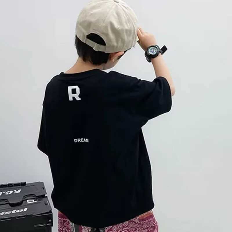 Childrens Clothing From 11 To 12 Years Baby Summer Clothes Korea T-shirts For Boys Short T-shirt Tops Top Teenagers Sleeve TeeT250306