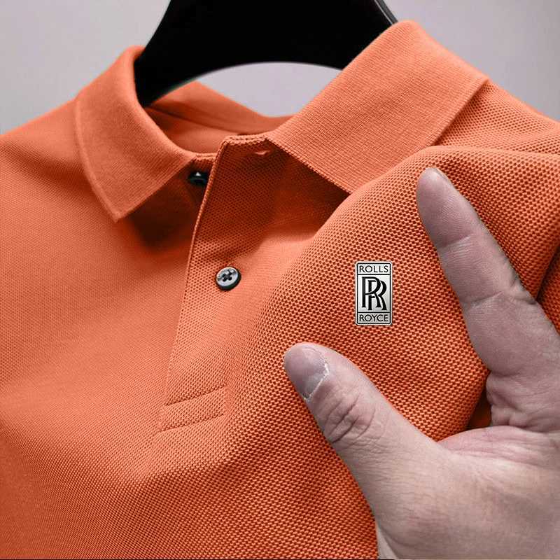 New Light Luxury Light Mature Casual Mens Sports Retro Style T-shirt Fashionable Outdoor Thick Long Sleeve Polo Shirt X250306