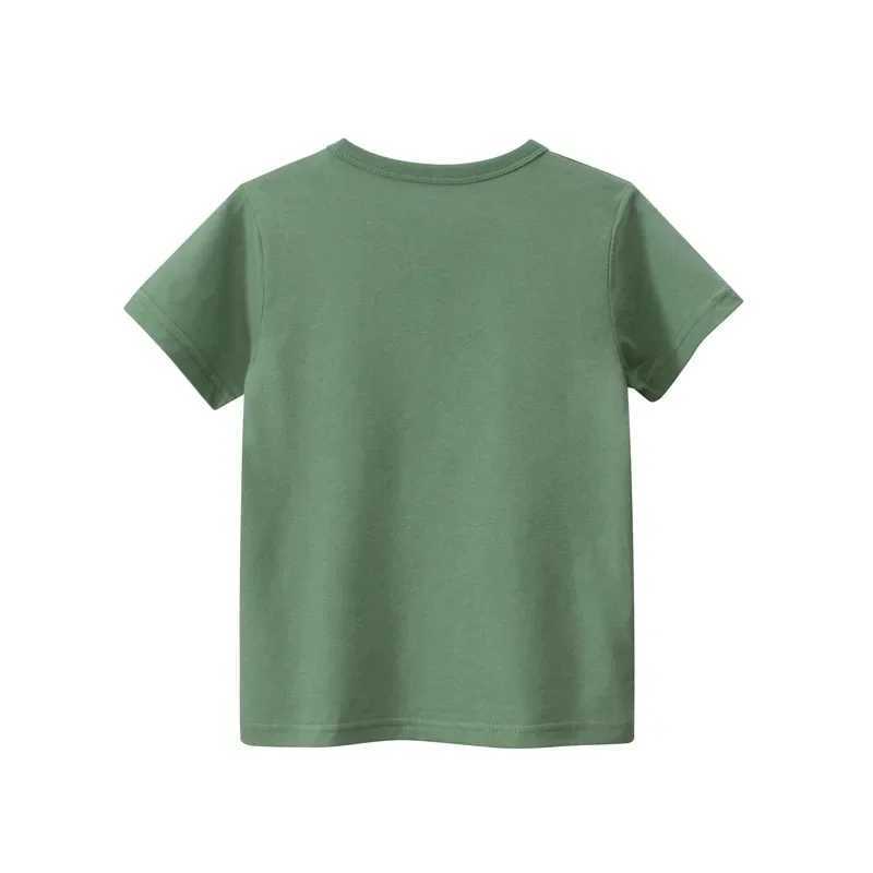 2025 Summer New Boys Clothes Cartoon Bicycle Print Childrens T-Shirt Kids Fashion Short Sleeve O-Neck Cotton Top Tees ShirtT250306