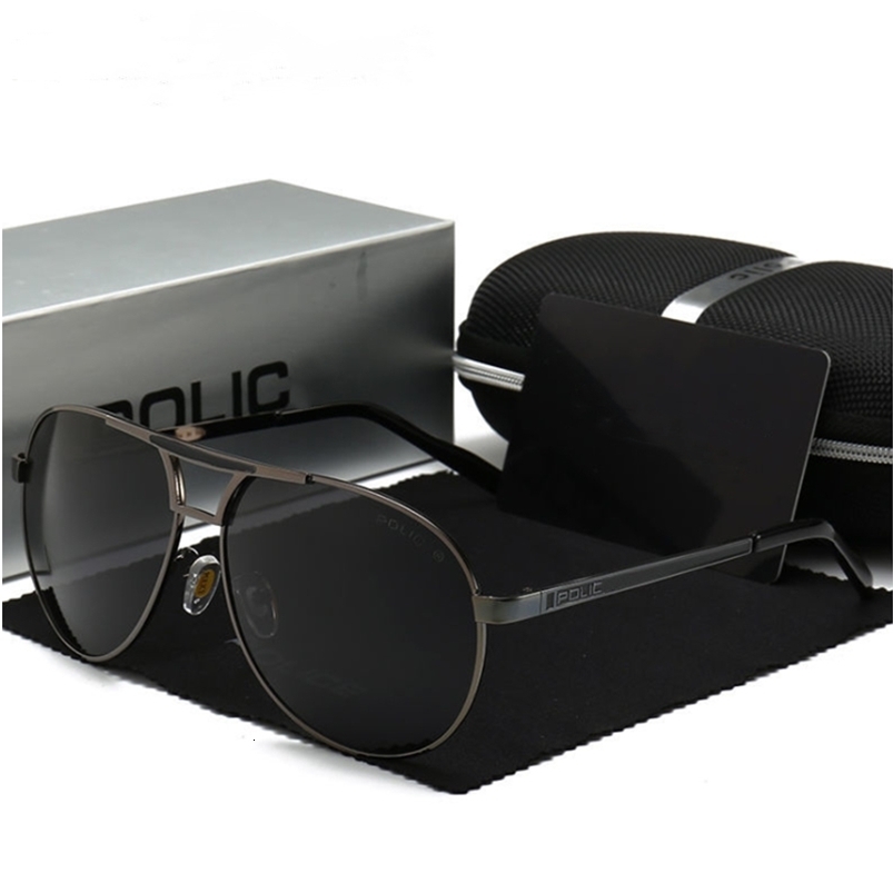 Policer Sunglasses for Men Polarized Sun Glasses Travel Eyewears Classic Pilot Goggle with UV 400 Protection s 8480 250305