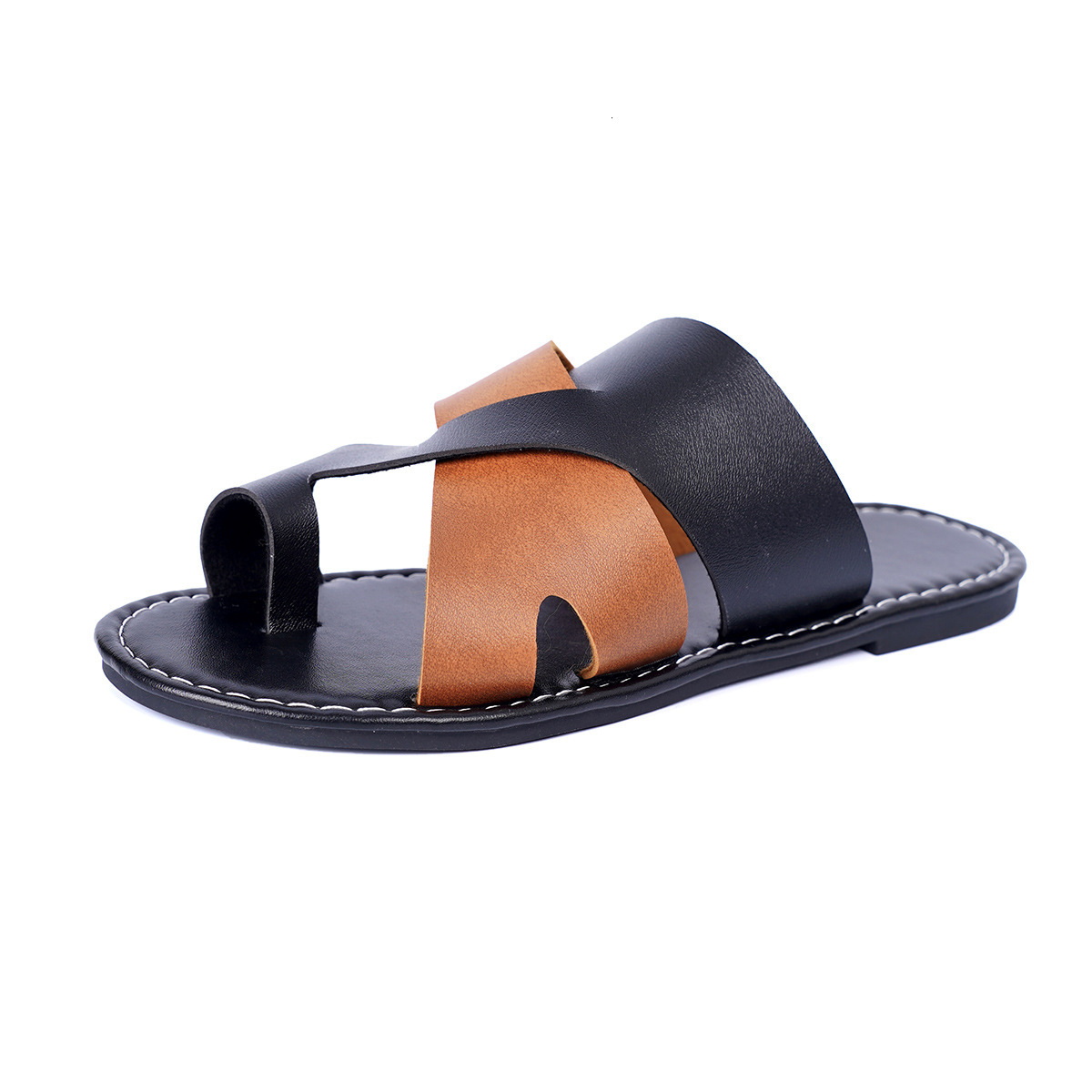 Large set with flat bottomed sandals summer 2025, round toe for women wearing beach shoes #ddmykukumalu