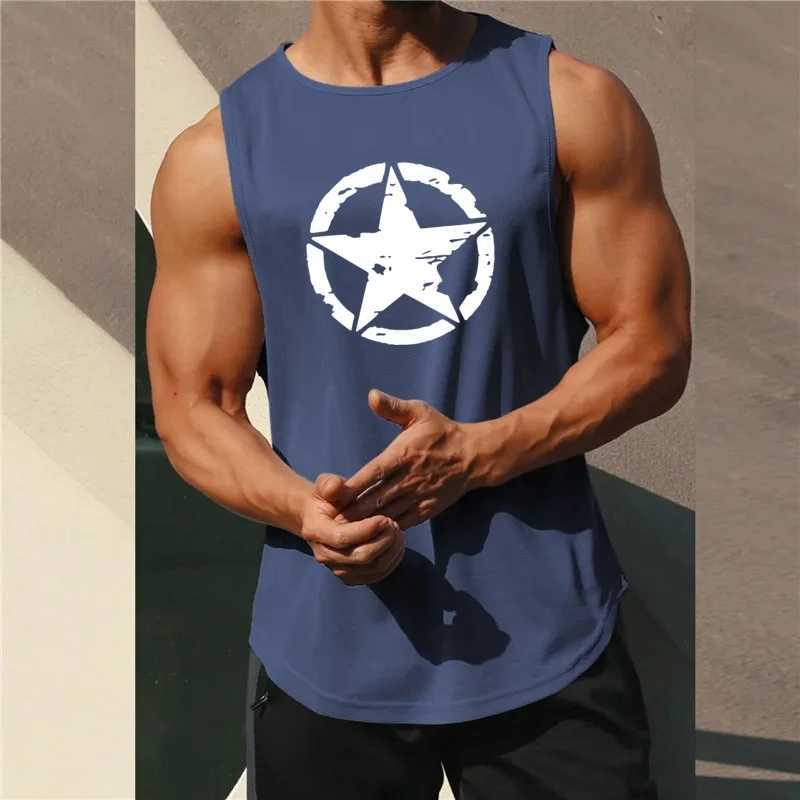 Mens Clothing Gym Quick-drying Sportswear T Shirt For Men Summer Fitness Tank Tops Male Mesh Basketball Sleeveless Shirt VestT250318