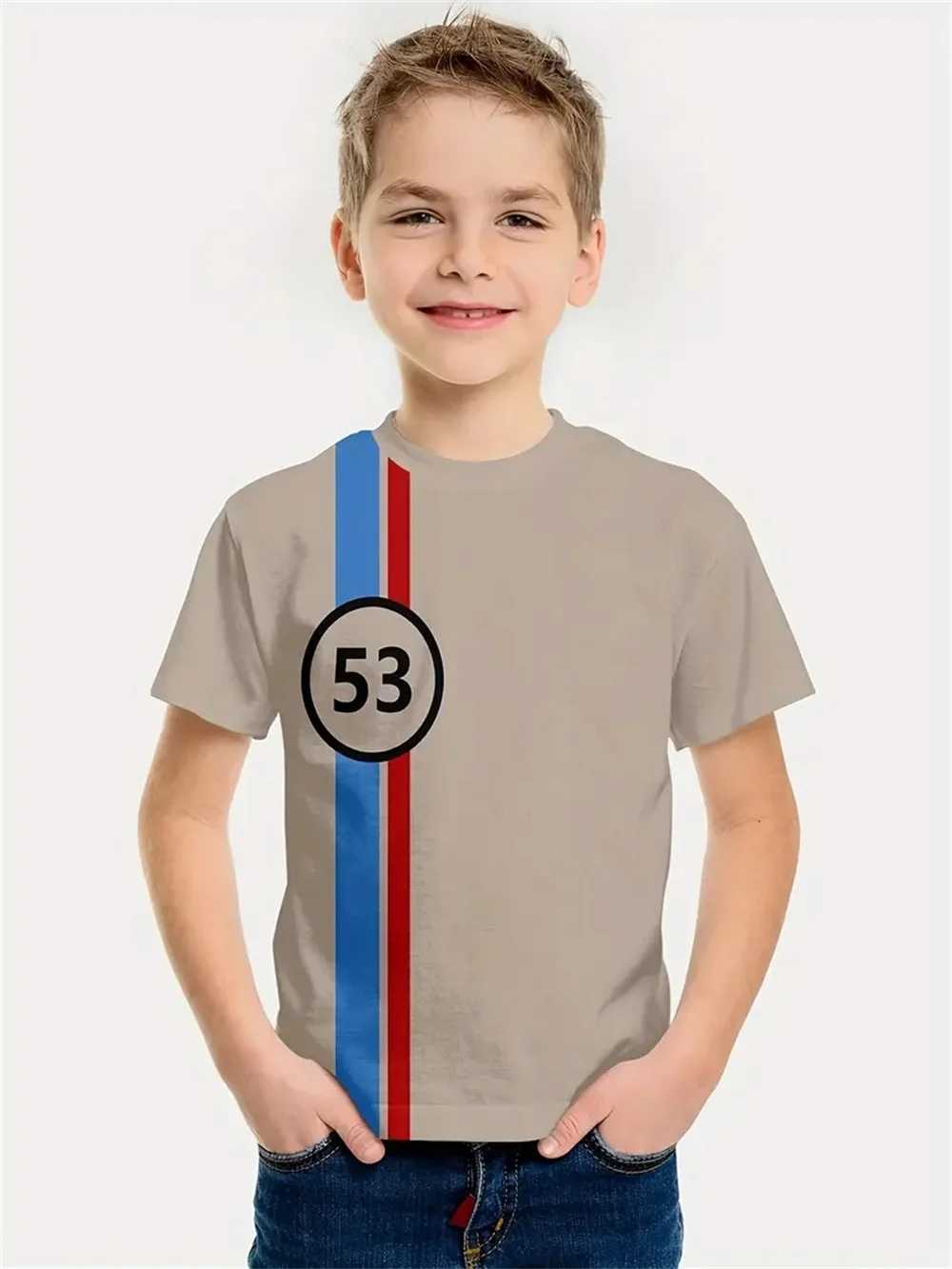 Simple Letter 3d Print Tee Shirt Short Sleeve Childrens Clothing Fashion T Shirt For Boys Top Tee Kids Boys ClothesT250306