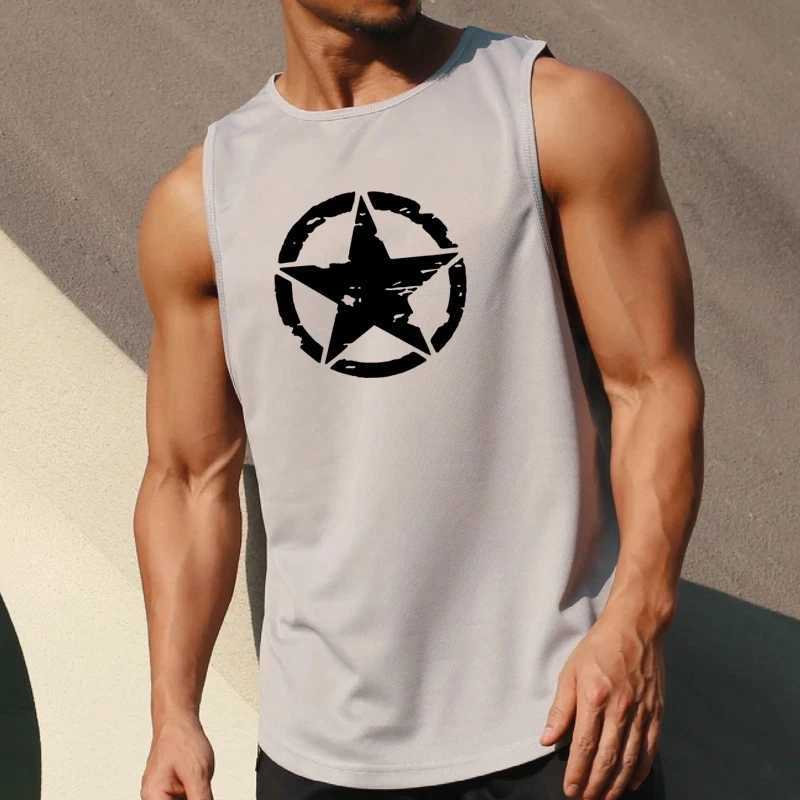 Mens Clothing Gym Quick-drying Sportswear T Shirt For Men Summer Fitness Tank Tops Male Mesh Basketball Sleeveless Shirt VestT250318