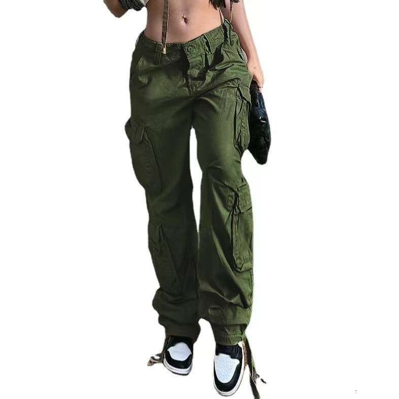 European and American women's street hip-hop style low waist fashion workwear denim casual pants 2025 temperament versatile new trend clothing in