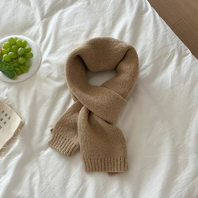 K051 Mars green thick warm scarf women 2024 new imitation cashmere scarf Korean style all-match warm 2024 new