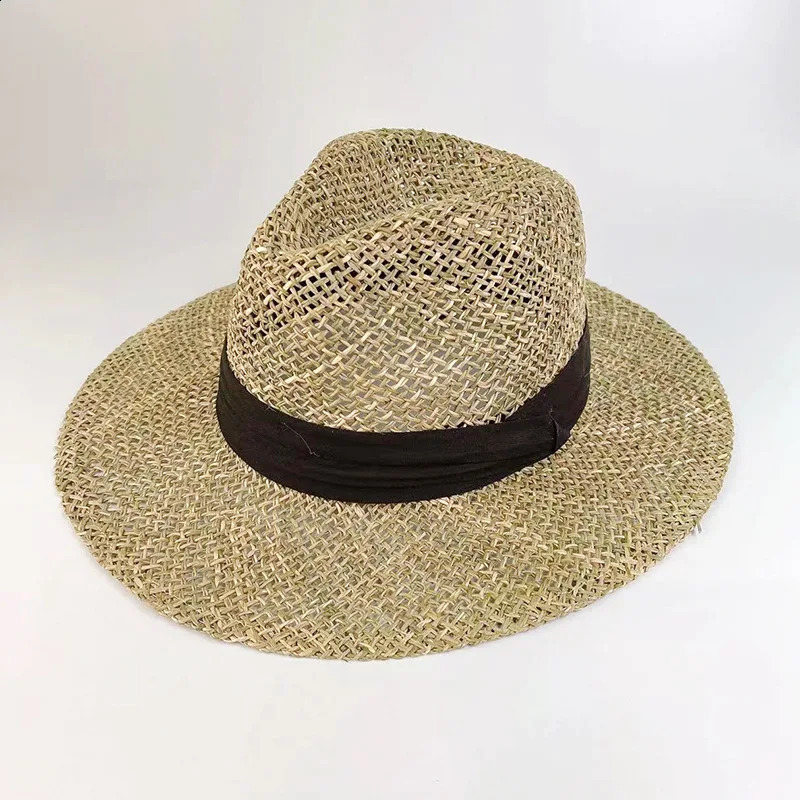 Summer Hat for Women Breathable Hollow Panama Hat for Men Vacation Beach Hat Sunshade Straw Hat Sun Hat Sombrero Hombre 250303