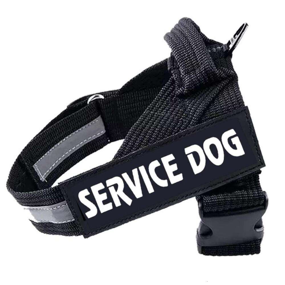 DHpet Service Emotional Support Pet Harness, Reflective Breathable & Adjustable No-Pull Dog Harness for all Sizes Dogs with 4 PCS Removeable Tags