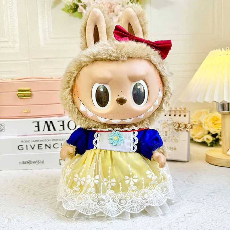 New 2025 Only Clothes Pendant Macaron Cloth Labubu 38cm Kawaii Toy Dolls Beautiful Clothing Lovely Toys Ornaments New Year GiftsT250306