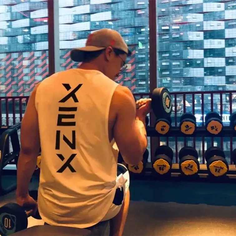 Mens Quick-drying Sleeveless T-shirts Gym Sports Vests Summer Mens Running Printed Sleeveless Round Neck Vest Muscle TopsT250318