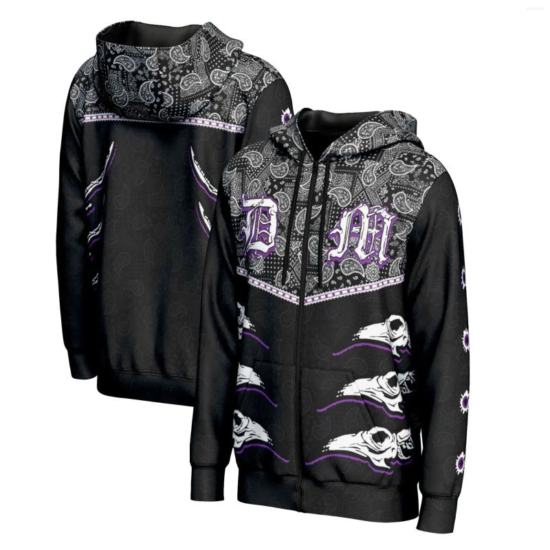 Men's Hoodies 2025 Wrestling Competition Hoodie Black Zipper Jacket Fashionable And Comfortable 3D Double Layer Hat