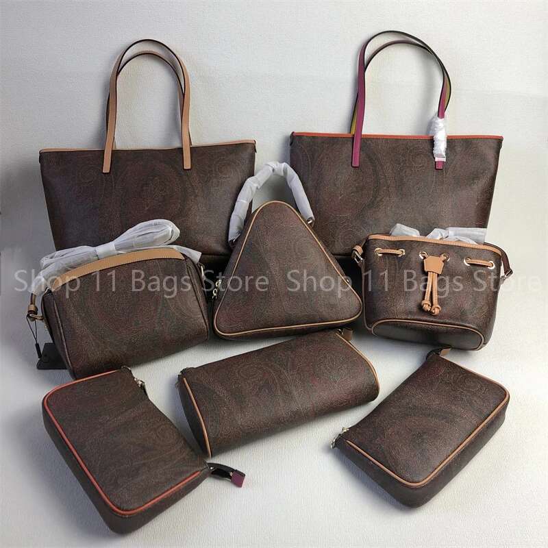 ETRO ARNICA Series Paisley Women's Print Retro Large Capacity Commuter Handbag Tote Shopping Bag