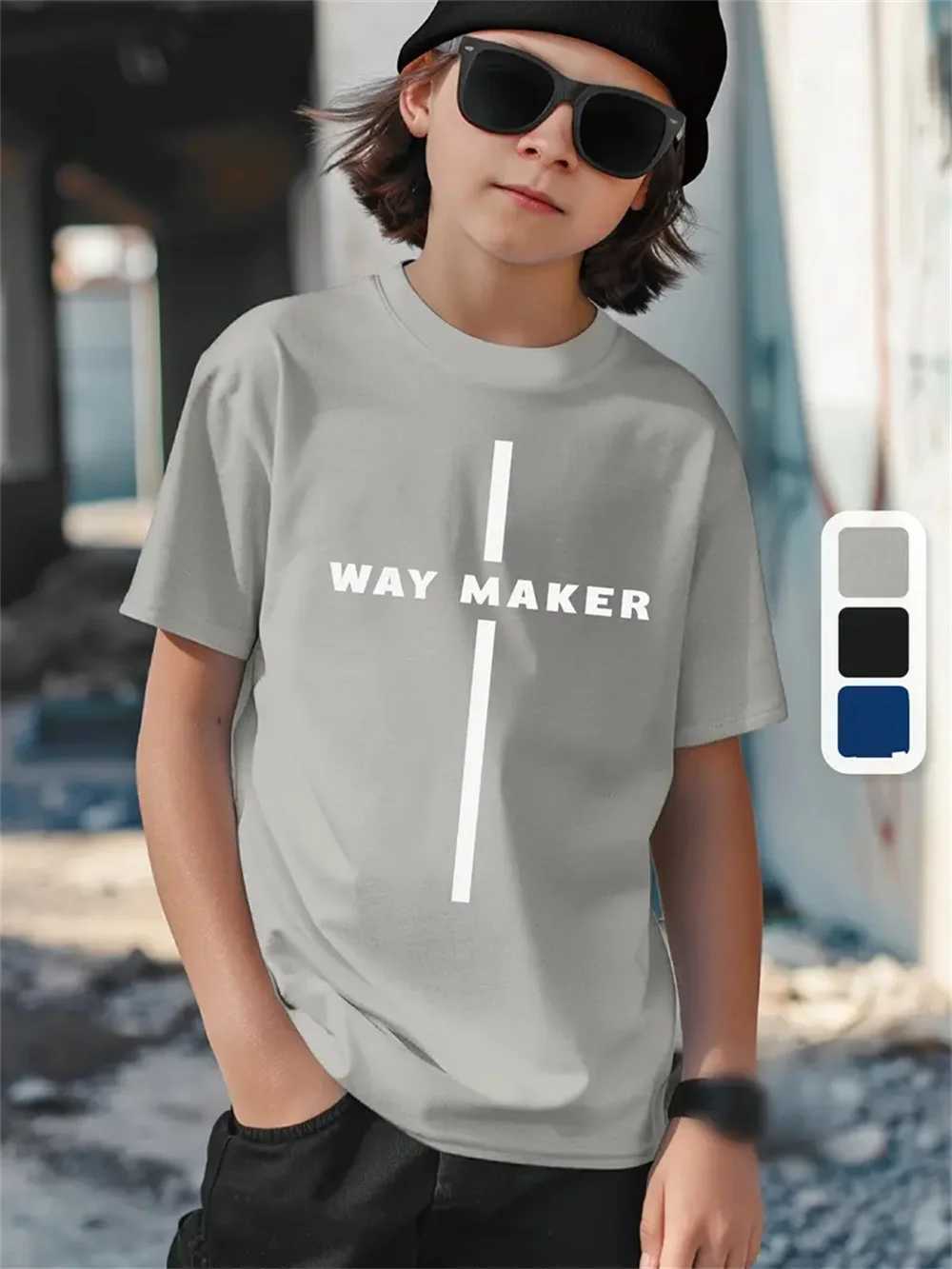 Simple Letter 3d Print Tee Shirt Short Sleeve Childrens Clothing Fashion T Shirt For Boys Top Tee Kids Boys ClothesT250306