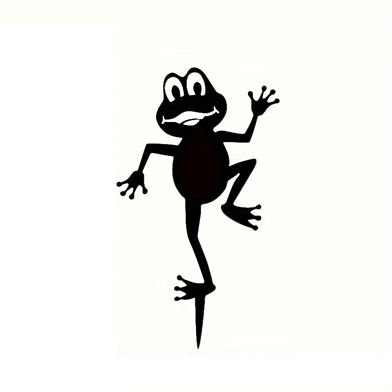1 Piece Metal Frog Ground Plug Decorative Art Silhouette Garden Patio Decoration Garden Stake Figurine Unique Patio Art