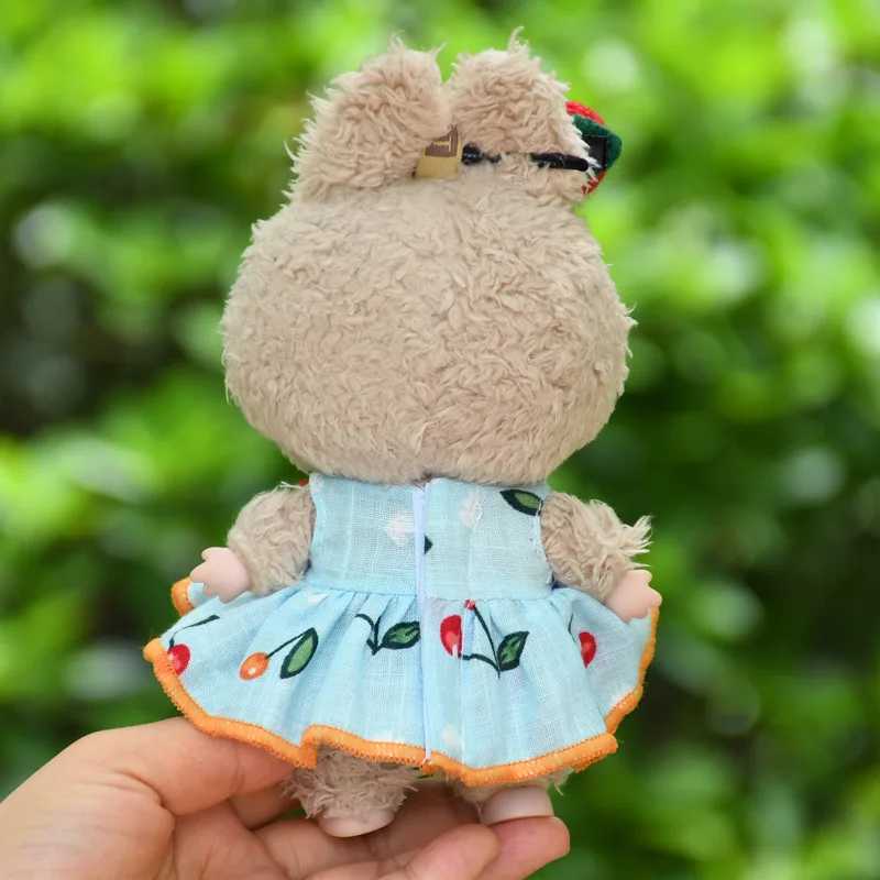 Only Clothes Cute Mini Plush Dolls Clothes Outfit Accessories For Labubu Dolls Clothing Kids Gift Cherry Skirt SetT250307