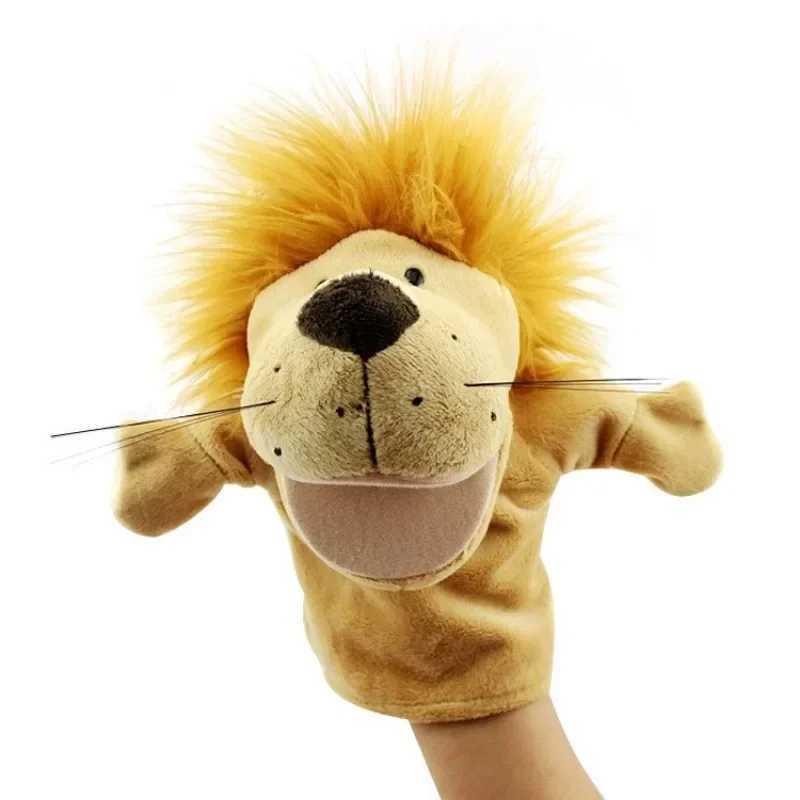 Free shipping Stuffed Plush Animals Hand Finger Story Puppet Kawaii Dolls Educational Baby Toys Lion Elephant Bunny Children Gifts