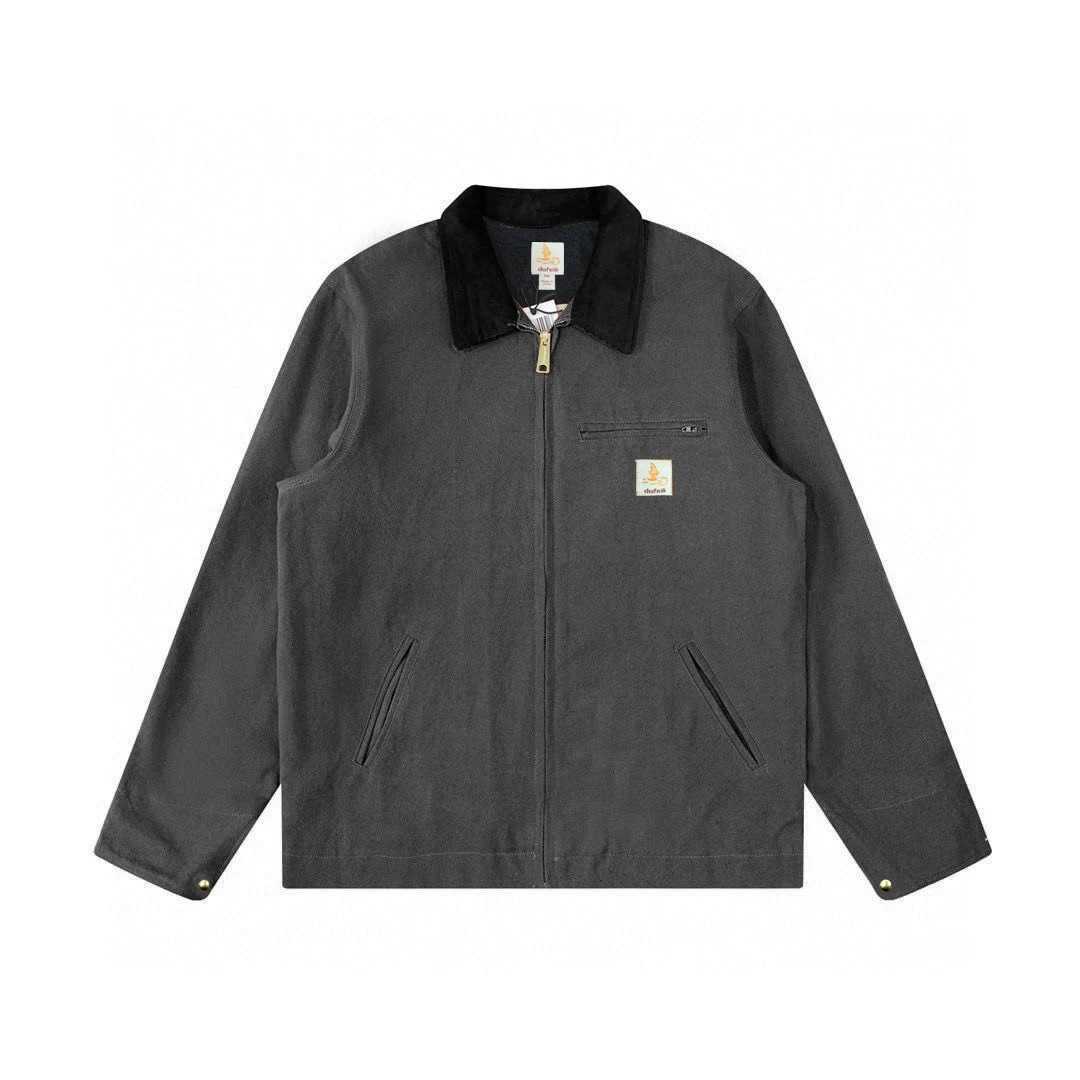 Heavyweight US size thick spring men canvas work jacket with mesh liningT250306
