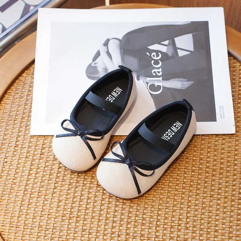 Unishuni Child Mary Jane Shoes Girls Velvet Ballet Flats with Elastic Band Kids Round Toe Casual Shoes 4-10Y Spring Autumn ShoesT250306