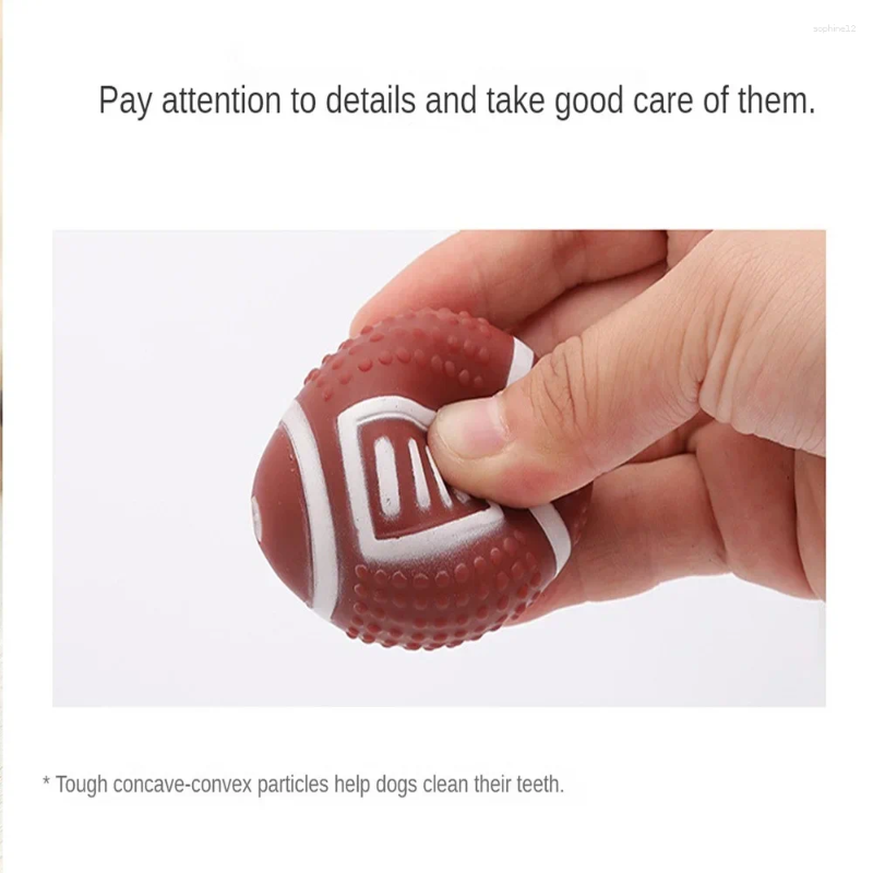 Dog Toys Squeak Sound Ball Rubber Rubgby Football Basketball Interactive For Dogs Small Medium Large Pets Toy Supplies