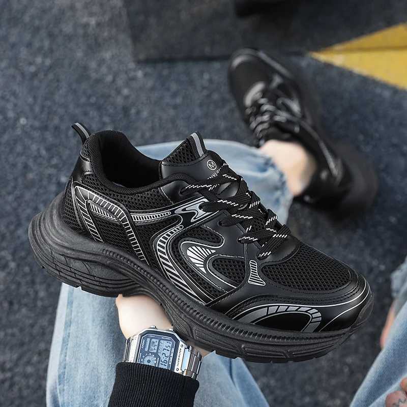 Spring New Casual Sneaker Men Running Shoes Fashion Gray Mens Sports Shoes Breathable Platform M Sneakers zapatillas hbre Z250326