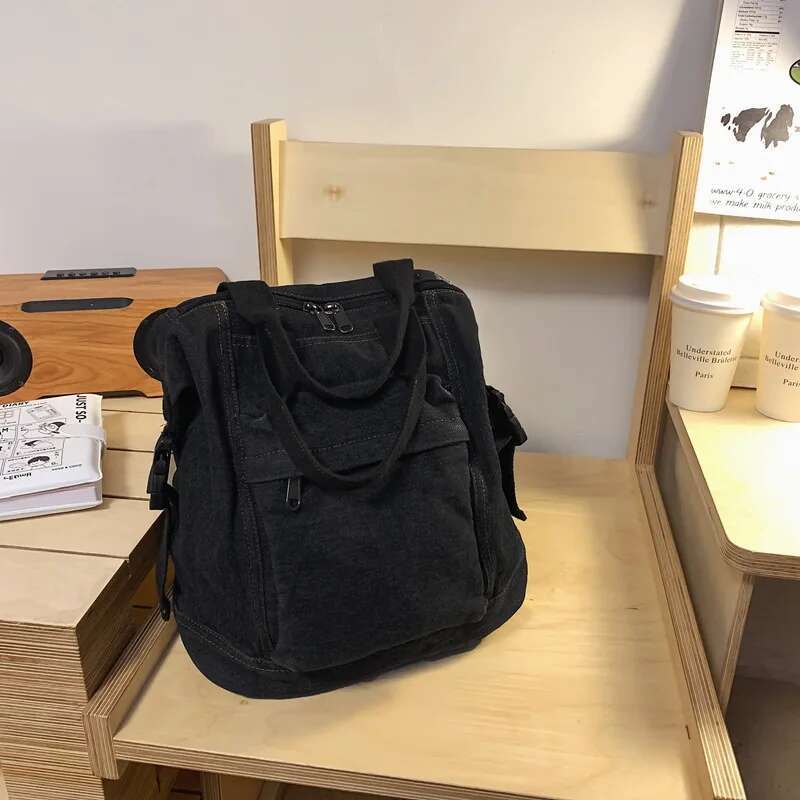 High Quality Denim Fashion Large Capacity Backpack Bags For Women 2021 Girl's Backpacks Casual Style Bolso Mujer