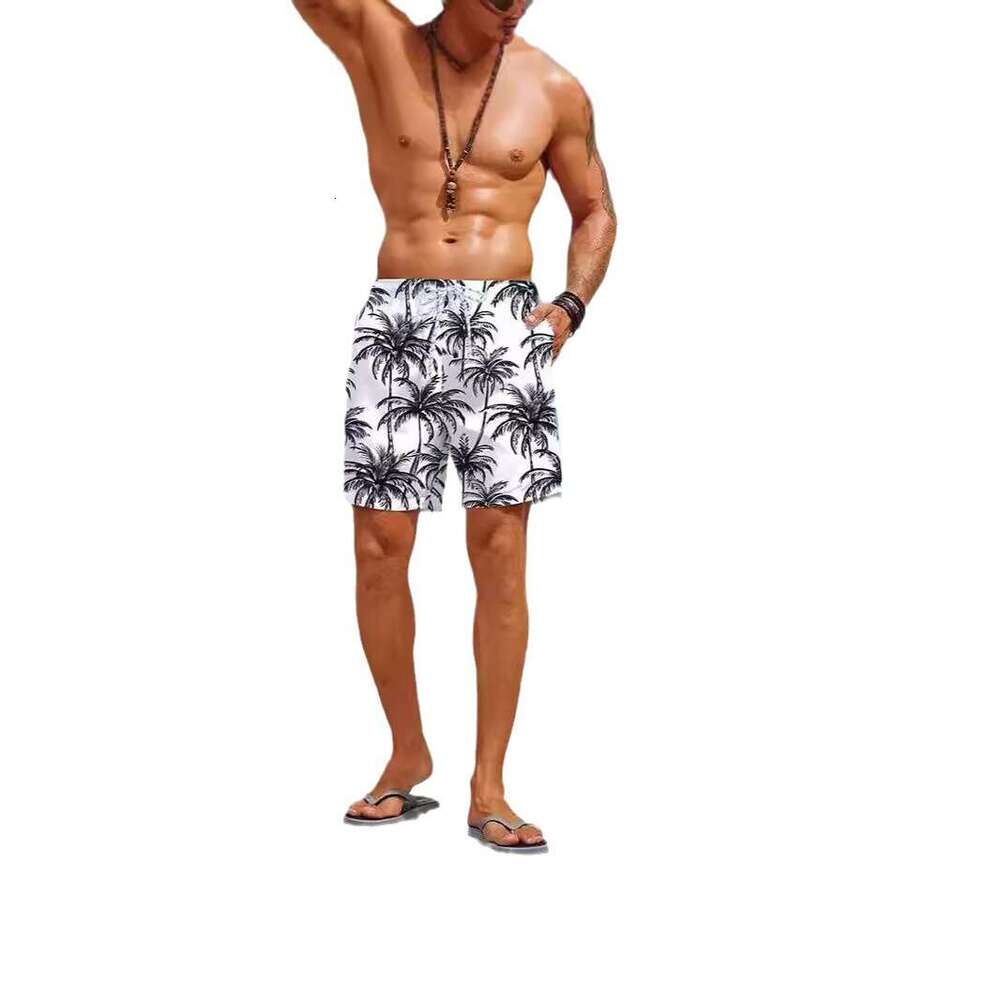 Men's Coconut Tree Hip Hop Style Pants Quick Drying Water Dripping Hawaii Beach 2025 New Casual Versatile Fashion Clothing
