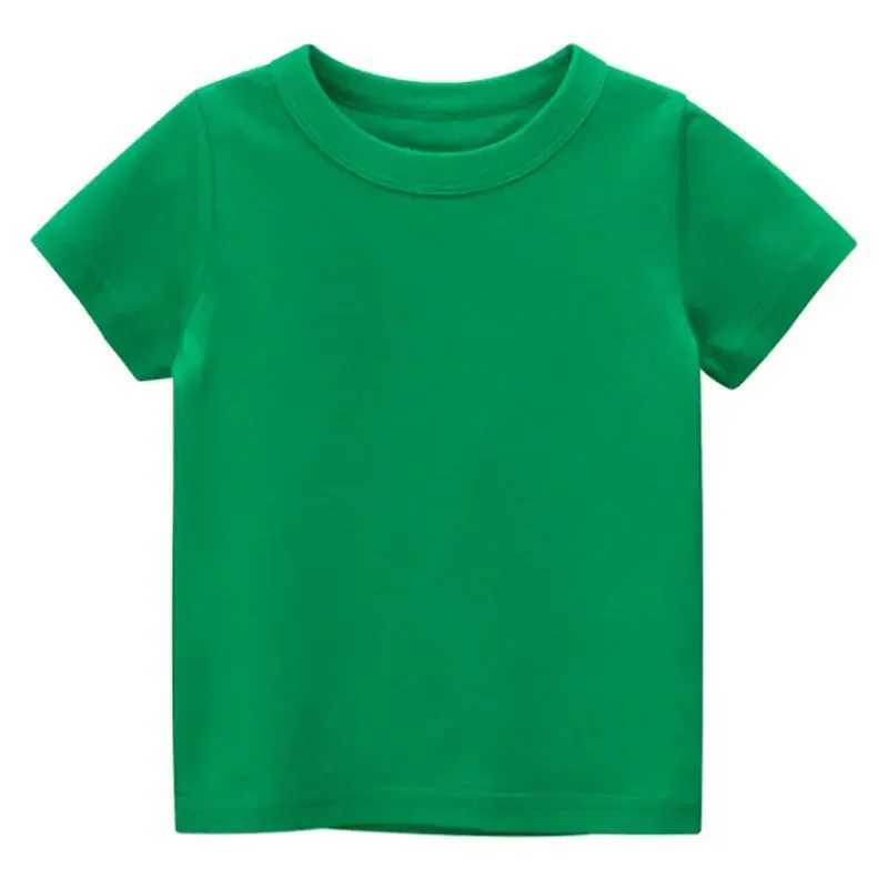 Kids Plain T Shirt Tops for Child Boys Girls Baby pure color Blank Clothes White Black Children Summer Tees 1-16 YearsT250306