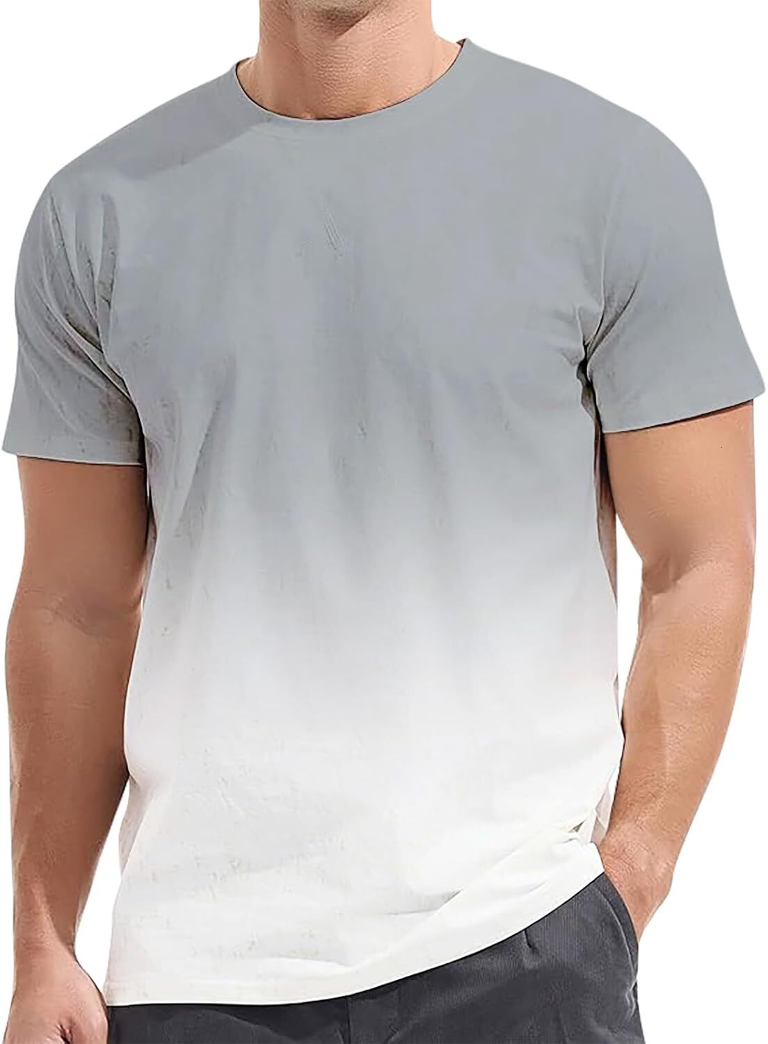 Mens T shirt Men's Gradient T Shirt Short Sleeve Round Neck Tee Summer Tops 2025 Tie Dye Shirt Men Casual Outdoor Crewneck Tees tee Casual tops s