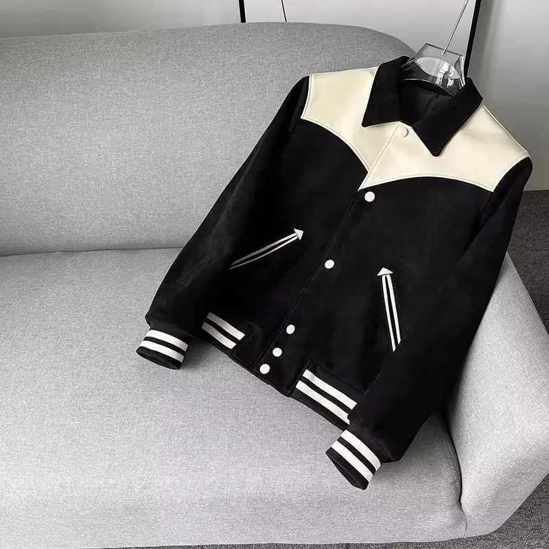 Trendy Long Sleeve Lapel Jacket For Men Casual Artistic Autumn Winter New Arrival Cool Motorcycle Leather OuterwearT250306