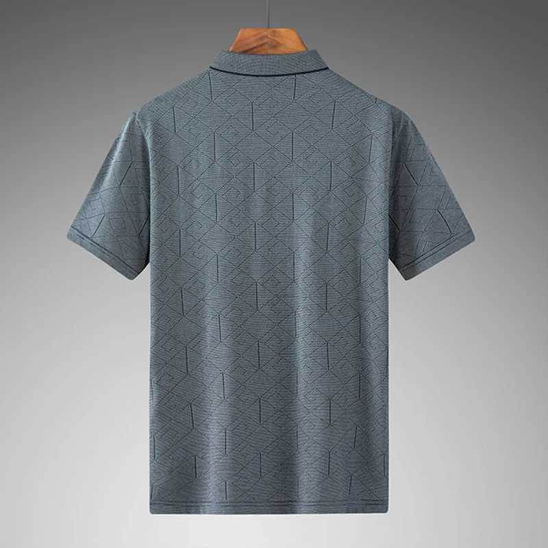 Mens Clothing 2023 Summer Fashion Business Casual Buttons Polo Shirt Male Short Sleeve Loose Pocket Comfortable Cotton Tee Tops X250306