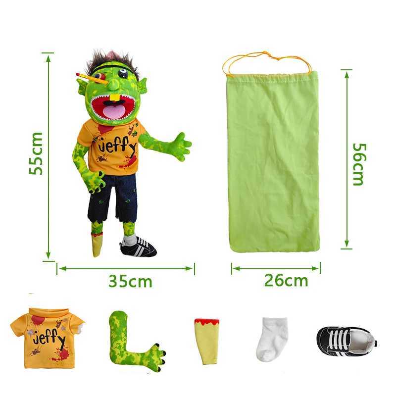 Jeffy Family Hand Puppet Pet Booger Feebee Rocker Zombie Mom and Dad Chef Price Police Junior Joseph Cody Penolope Open Mouth Muppet W250306