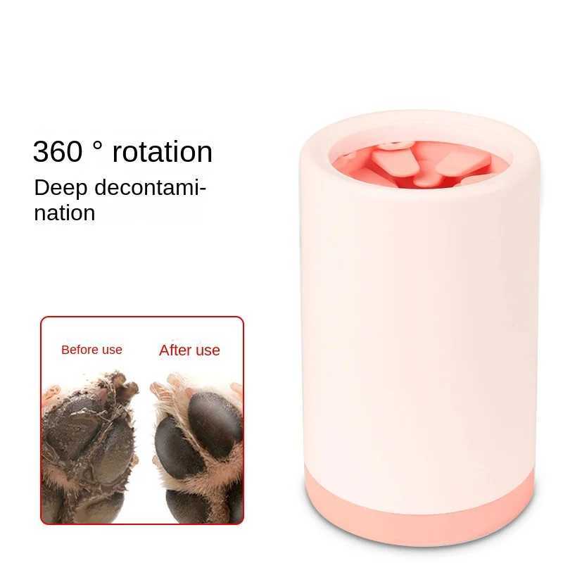 Pet Foot Washer Cup Silicone Soft Foot Cup Cat Foot Cleaning Bucket Dog Paw Cleaner Cup Manual Quick Feet Wash Cleaner M250306