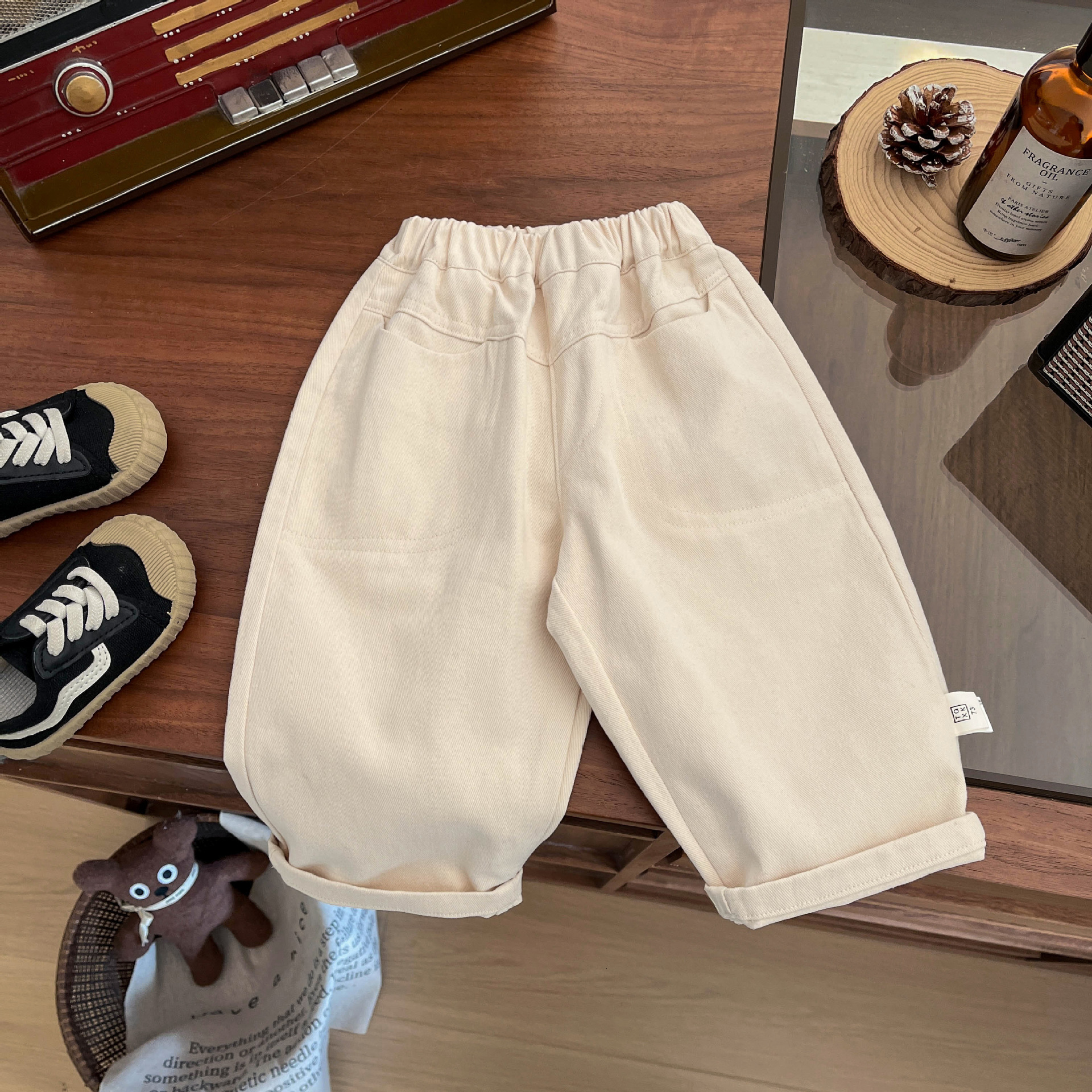 Ddmyshoesvip Men And Women S Casual Spring New Children S Solid Color Versatile Straight Leg For Autumn Stylish Baby Pure Cotton Pants
