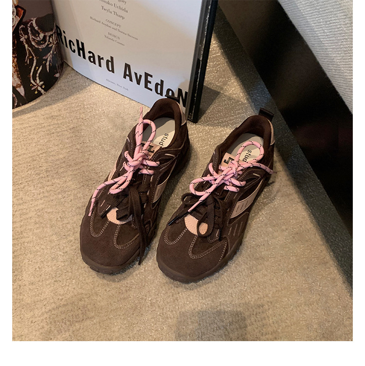 Niche German Training Forrest Gump Shoes for Women 2025 Autumn New Collection, Interior Height Increase Thick Bottom Versatile Fashion Casual Sports D